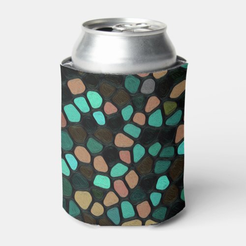 Colourful Multicoloured Mosaic Pattern Can Cooler