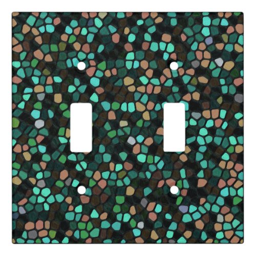 Colourful Multicoloured Mosaic Pattern Light Switch Cover
