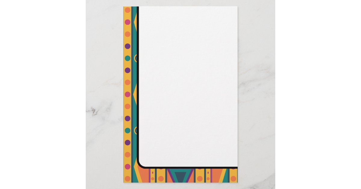 Colourful Native American Style Pattern Stationery | Zazzle