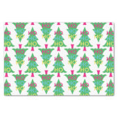 Colourful Neon Typographic HO HO Christmas Tree Tissue Paper (Front)