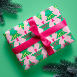 Colourful Neon Typographic HO HO Christmas Tree Wrapping Paper<br><div class="desc">Add a pop of neon under your Christmas tree with our festive, fun, and neon colorful wrapping paper. Our wrapping paper design features a fun festive typographic design "Ho Ho Ho" and a bold neon Christmas tree design. Bright Yellow, green, magenta, and teal colors are used to create a bright...</div>