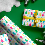 Colourful Neon Typographic HO HO Christmas Tree Wrapping Paper<br><div class="desc">Add a pop of neon under your Christmas tree with our festive, fun, and neon colorful wrapping paper. Our wrapping paper design features a fun festive typographic design "Ho Ho Ho" and a bold neon Christmas tree design and snowflakes. Bright Yellow, green, magenta, and teal colors are used to create...</div>