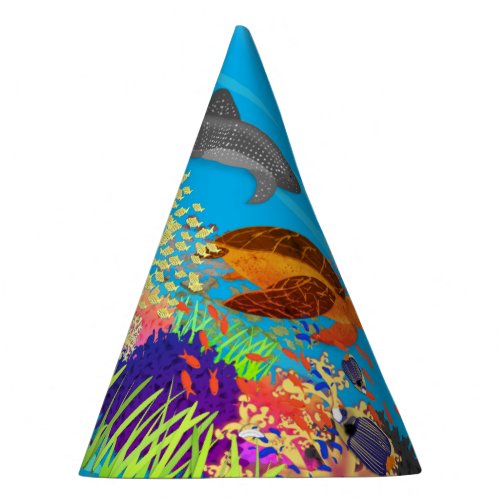 Colourful Ningaloo Coral Reef Party Hat