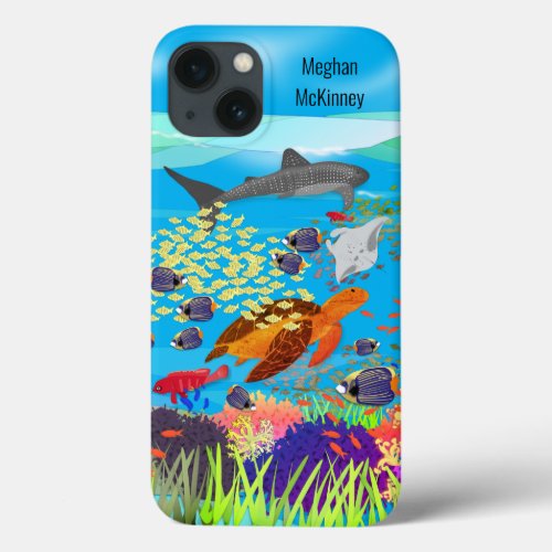 Colourful Ningaloo Reef Inspired  iPhone 13 Case