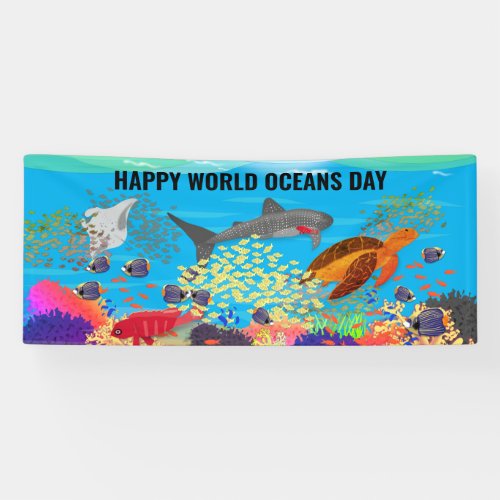 Colourful Ningaloo Reef Marine Life Banner