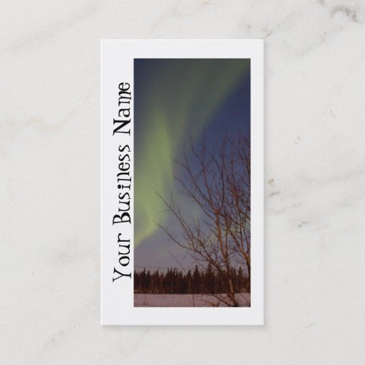 Customizable Colourful Northern Sky; Promotional Business Card Templates