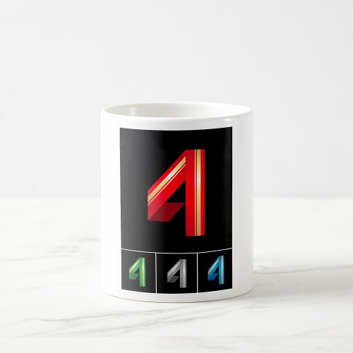 Colourful Number Four Mug