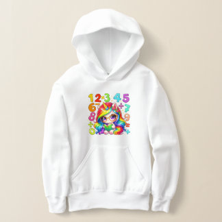 Colourful Numbers Maths Hoodie for Kids and School