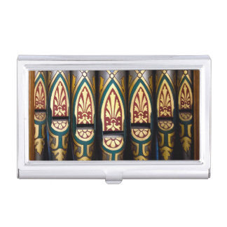 Colourful organ pipes business card case