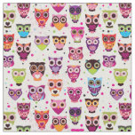 Colourful Owl Pattern For Kids 2 Fabric