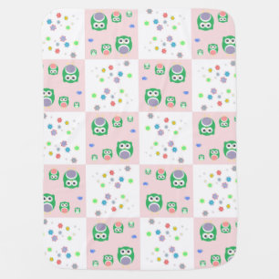 Colourful Owl Pattern For Kids 2 Receiving Blanket