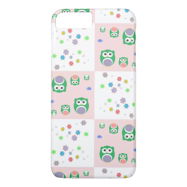 Colourful Owl Pattern For Kids Case-Mate iPhone Case (Back)