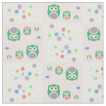 Colourful Owl Pattern For Kids Fabric