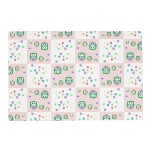 Colourful Owl Pattern For Kids Placemat