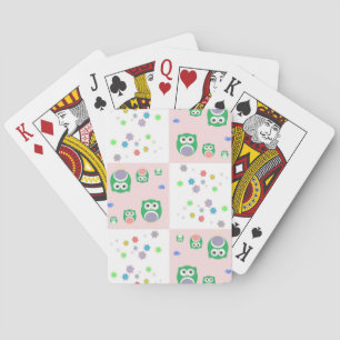 Colourful Owl Pattern For Kids Poker Cards