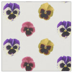 Colourful Pansies Cotton Fabric