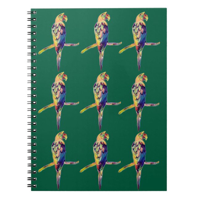 Colourful Parrot Notebook (Front)