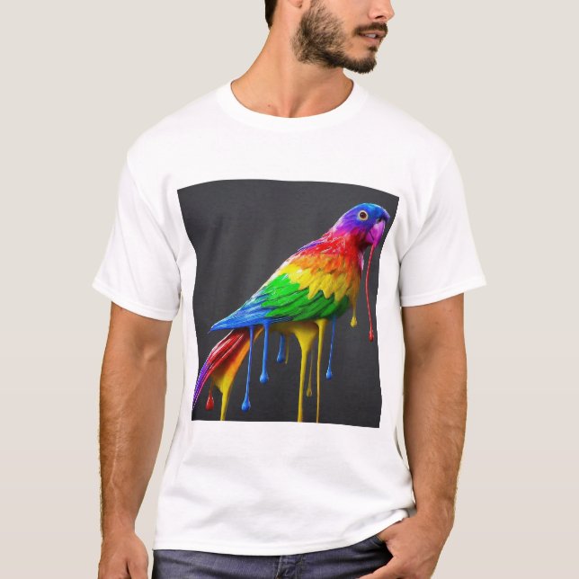 "Colourful Parrot- Unleash Your Vibrant Style"  T-Shirt (Front)