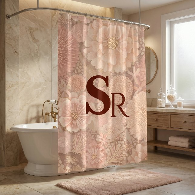 Colourful pastel floral Shower Curtain (Creator Uploaded)