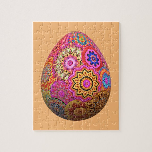 Colourful patterned Easter egg Jigsaw Puzzle (Vertical)