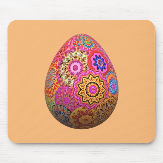 Colourful patterned Easter egg Mouse Pad (Front)