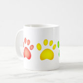 Colourful Paws Coffee Mug (Front Left)
