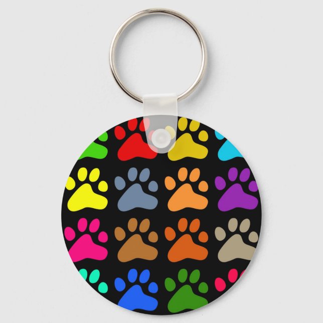 Colourful Paws Keychain (Front)