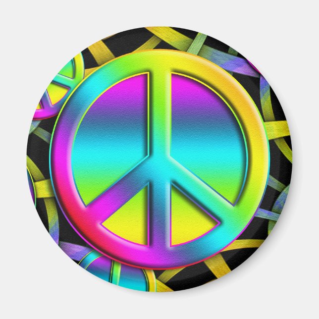 colourful PEACE Magnet (Front)