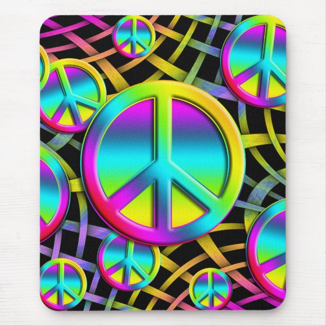 colourful PEACE Mouse Pad (Front)