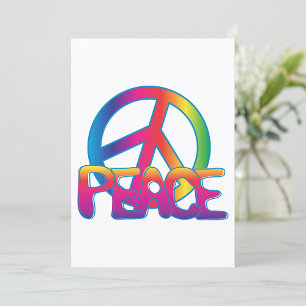 Colourful Peace Symbol Invitation