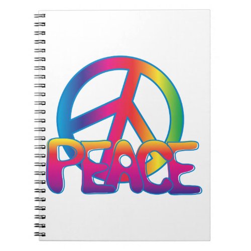 Colourful Peace Symbol Notebook