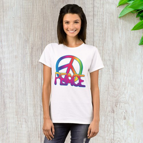 Colourful Peace Symbol T_Shirt