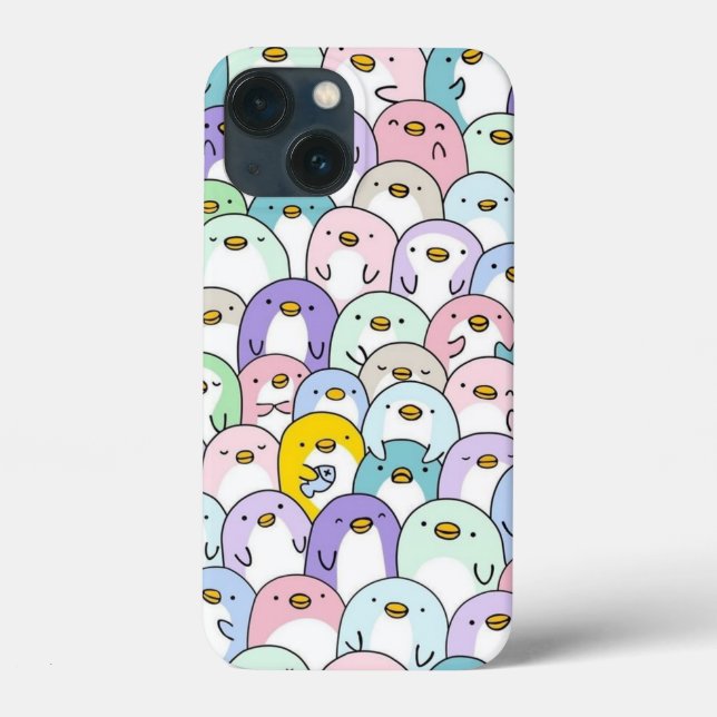 colourful penguin bird design Case-Mate iPhone case (Back)