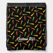 Colourful Peppers Pattern Drawstring Bag (Front)