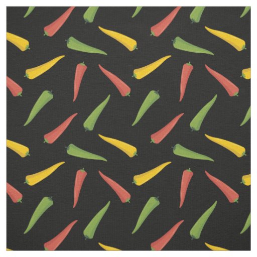 Colourful Peppers Pattern Fabric
