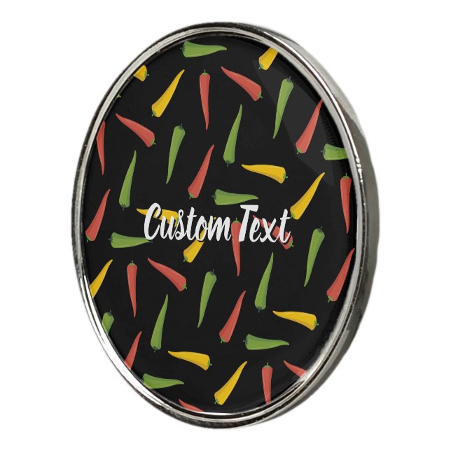 Colourful Peppers Pattern Golf Ball Marker (3/4)