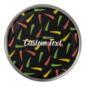 Colourful Peppers Pattern Golf Ball Marker (Front)