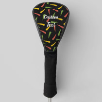 Colourful Peppers Pattern Golf Head Cover