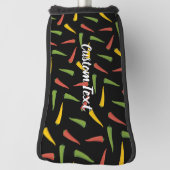 Colourful Peppers Pattern Golf Head Cover (Rotate 90)