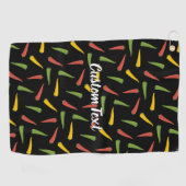 Colourful Peppers Pattern Golf Towel (Horizontal)