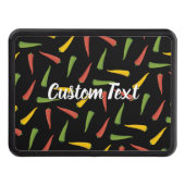 Colourful Peppers Pattern Hitch Cover (Front)