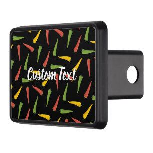Colourful Peppers Pattern Hitch Cover