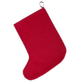 Colourful Peppers Pattern Large Christmas Stocking (Back (Hanging))
