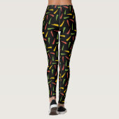 Colourful Peppers Pattern Leggings (Back)