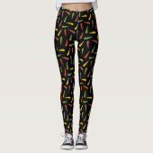 Colourful Peppers Pattern Leggings (Front)