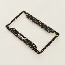 Colourful Peppers Pattern License Plate Frame