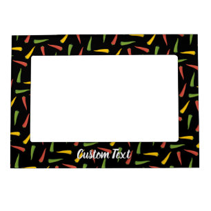 Colourful Peppers Pattern Magnetic Frame