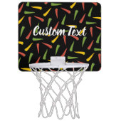 Colourful Peppers Pattern Mini Basketball Hoop (Front)