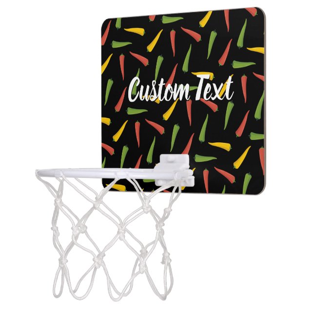 Colourful Peppers Pattern Mini Basketball Hoop (Left)