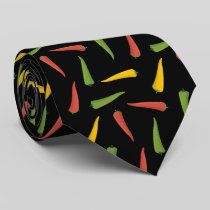 Colourful Peppers Pattern Neck Tie